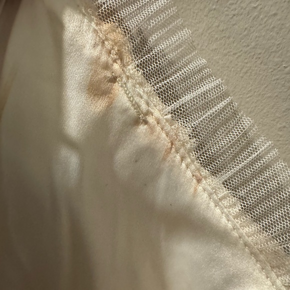 3D Cream Rose Marshmallow Dress/Laundry by Shelli Segal/size 8 - Picture 12 of 16